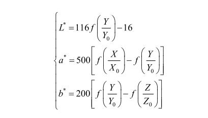 CIE1976Lab的计算表达式